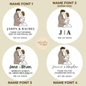 Wedding Favor Stickers/ Wedding Invitation Stickers  결혼 답례품 스티커/ 청첩장 스티커