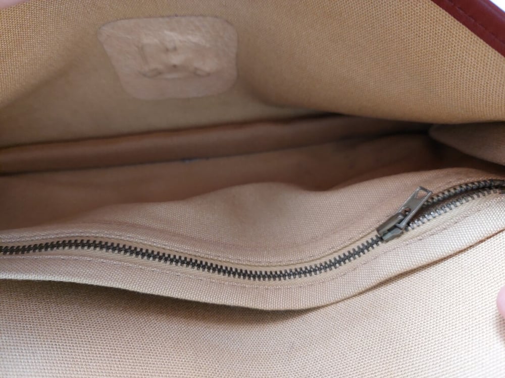Image of Vintage Céline Bordeaux canvas clutch bag