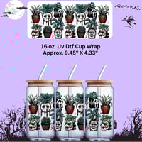 Horror Plants Double Sided Uv Dtf wrap W0024 | Halloween