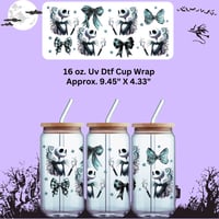 Image 4 of Princess Pooh  6 Designs Character Coquette Bow Collection Double Sided Uv Dtf Wrap