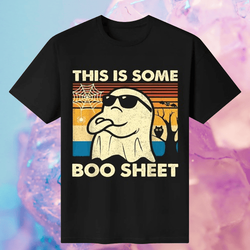 Image of This is Some Boo Sheet Black Halloween T Shirt (LIMITED TIME)