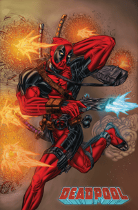 11"x17" Deadpool  holographic shard print