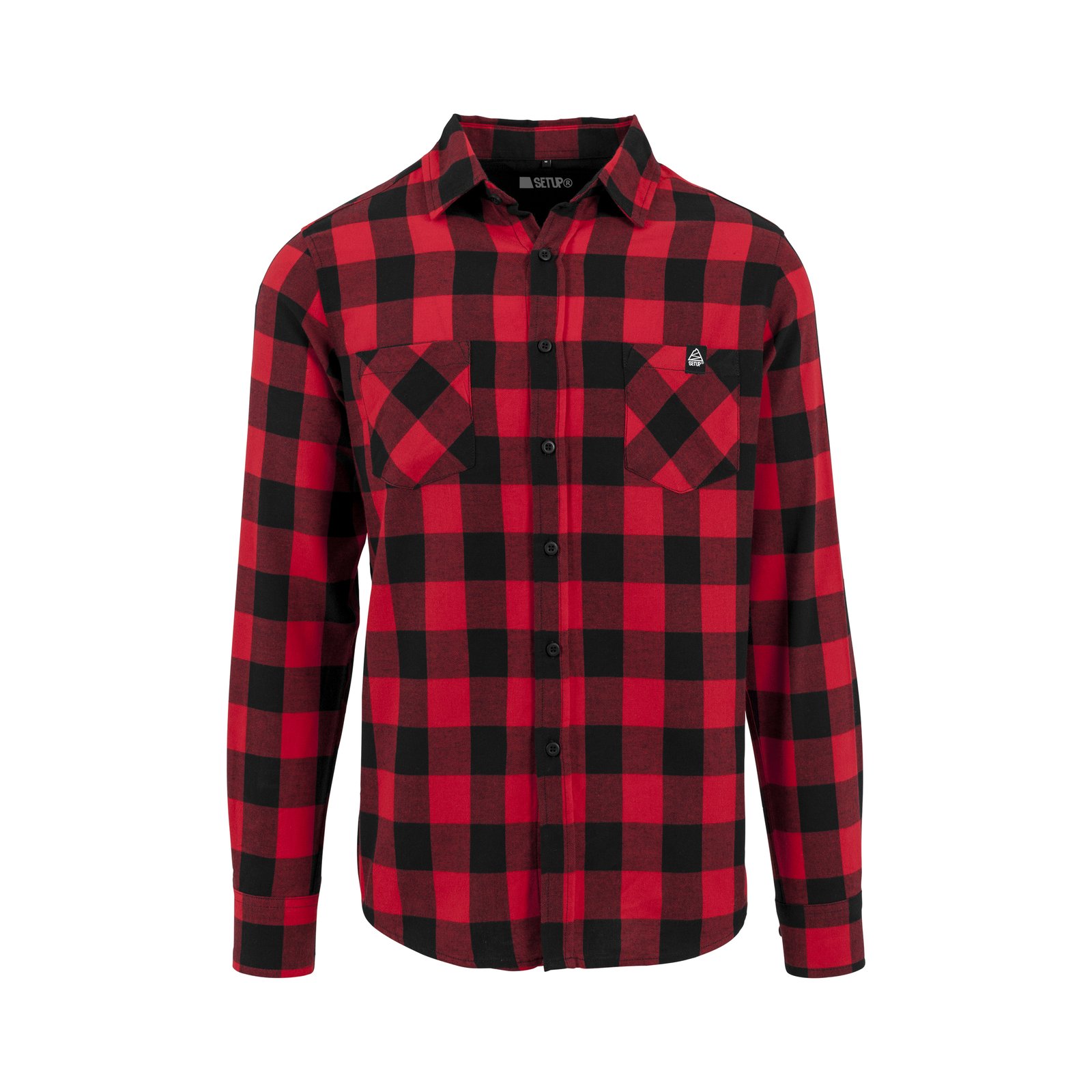 Setup® Cromford Flannel Checked Shirt in Red and Black | Setup® Store