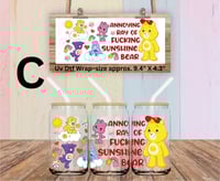 Image 2 of Choice of 2 Swear Bears Double Sided Uv Dtf Cup Wraps