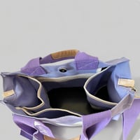 Image 3 of Signature Canvas Tote Bag Crossbody (purple)
