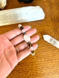 Image 2 of Rose Quartz, Pyrite, & Tigers Eye Bracelet