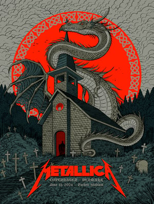 Image of Metallica "Copenhagen" 2024 Tour Set (2 prints) - Matching Numbers