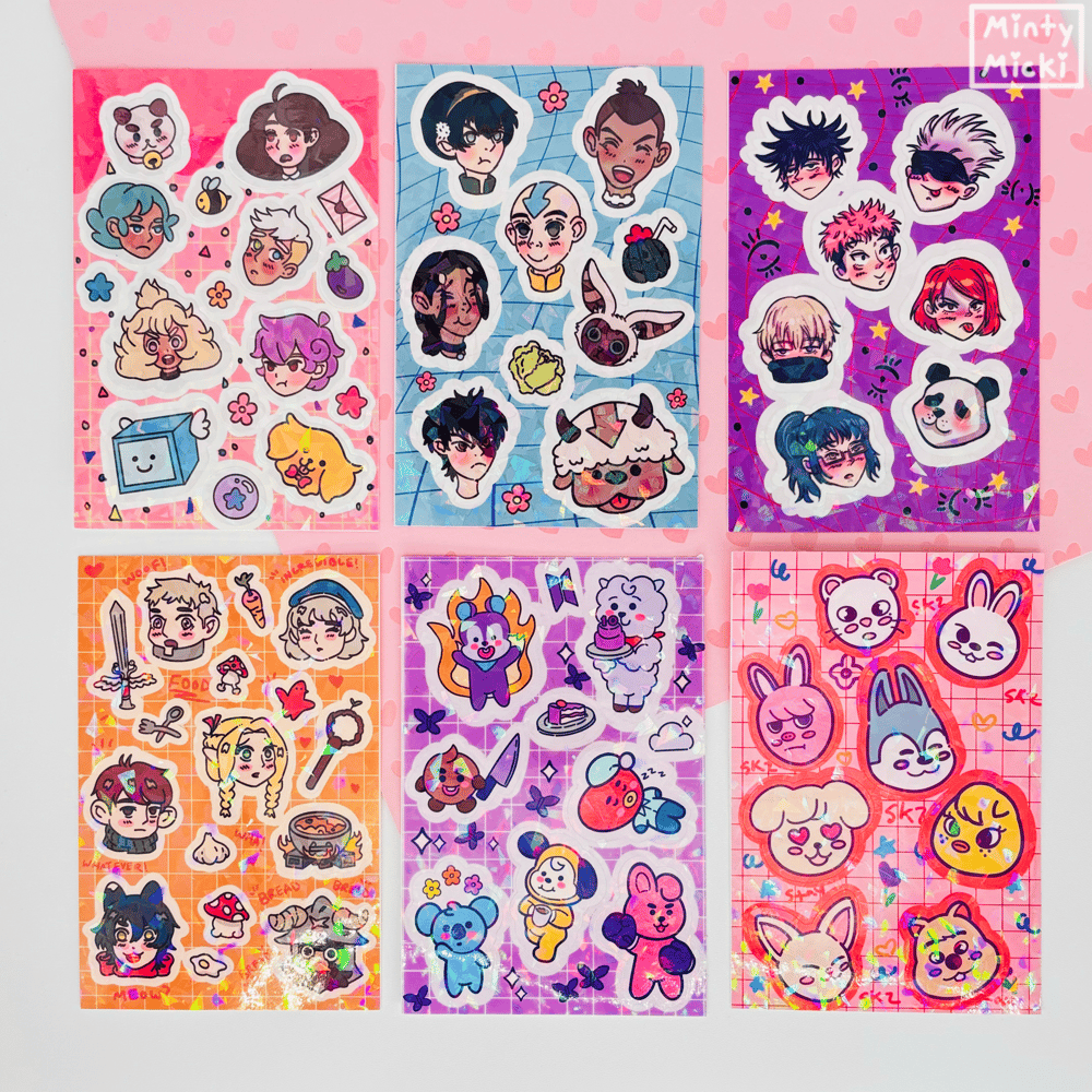 Image of 4" x 6" Sticker Sheets