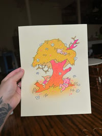 sleepy goblin tree print