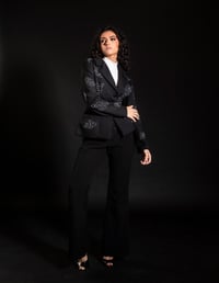 Image 3 of Floral Baste Stitch Suit Jacket