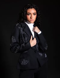 Image 1 of Floral Baste Stitch Suit Jacket
