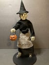 Vintage Halloween Inspired Witch Trick Or Treater