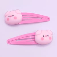 Image 1 of Cute Piggy Hair Clips 2pc set