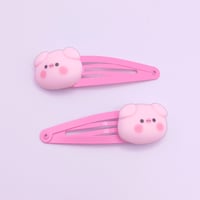 Image 3 of Cute Piggy Hair Clips 2pc set