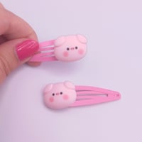 Image 4 of Cute Piggy Hair Clips 2pc set