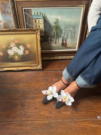 Image 2 of white cymbidium orchid shoe clips