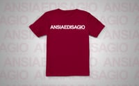 ANSIA E DISAGIO BORDEAUX/ WHITE  T-SHIRT 