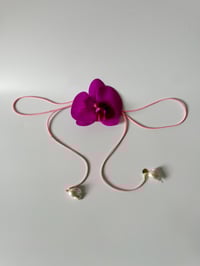 Image 1 of purple phalaenopsis orchid choker