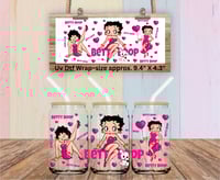 Cartoon Betty Boop Double Sided Uv Dtf Wrap W0782