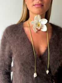 Image 3 of white cymbidium orchid choker