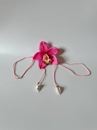 Image 1 of pink cymbidium orchid choker
