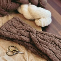 Image 1 of Alpaca and Merino Hand Knitted Headband