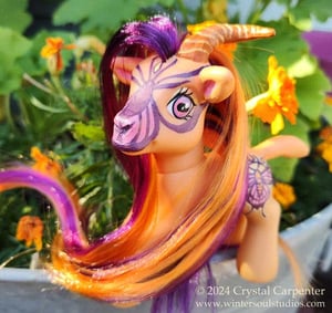 Image of Sunset Flicker the GoatPony - OOAK Custom MLP