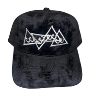 Image 1 of Currency Crew 4 Stacks Velour Trucker Hat Black