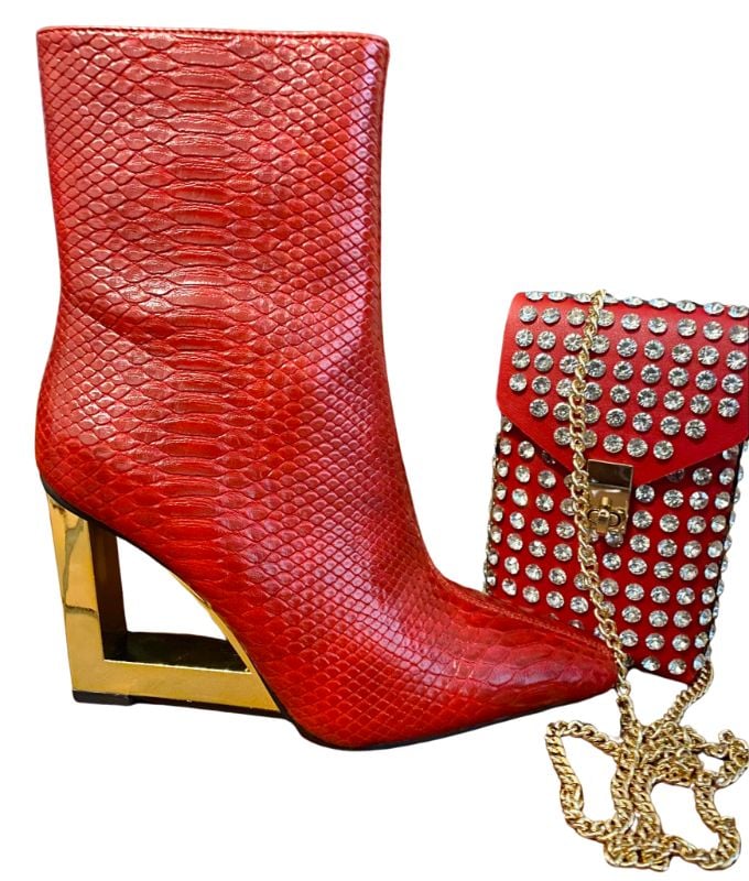 "Just like Candy" fiery red booties