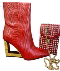 Image 3 of "Just like Candy" fiery red booties 