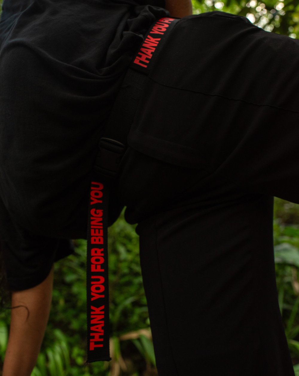 Image of THANK YOU BELT 2.0 (RED & BLACK)