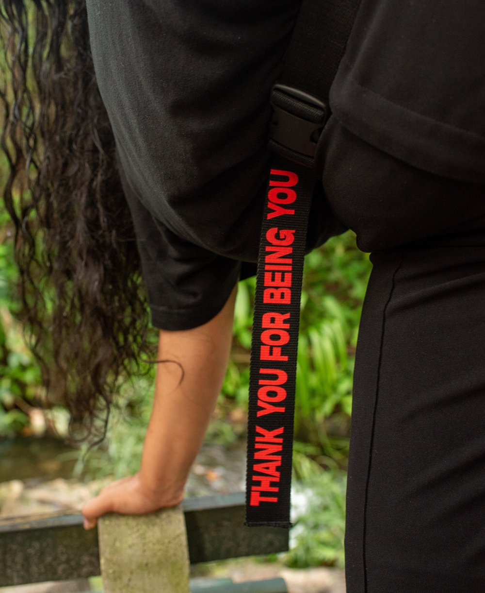 Image of THANK YOU BELT 2.0 (RED & BLACK)