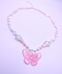 Image 5 of Pink Butterfly Fairy Necklace