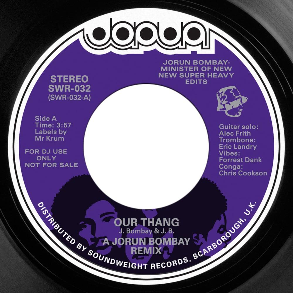 Image of Jorun Bombay - Our Thang / Phungry - Black (Purple Label)