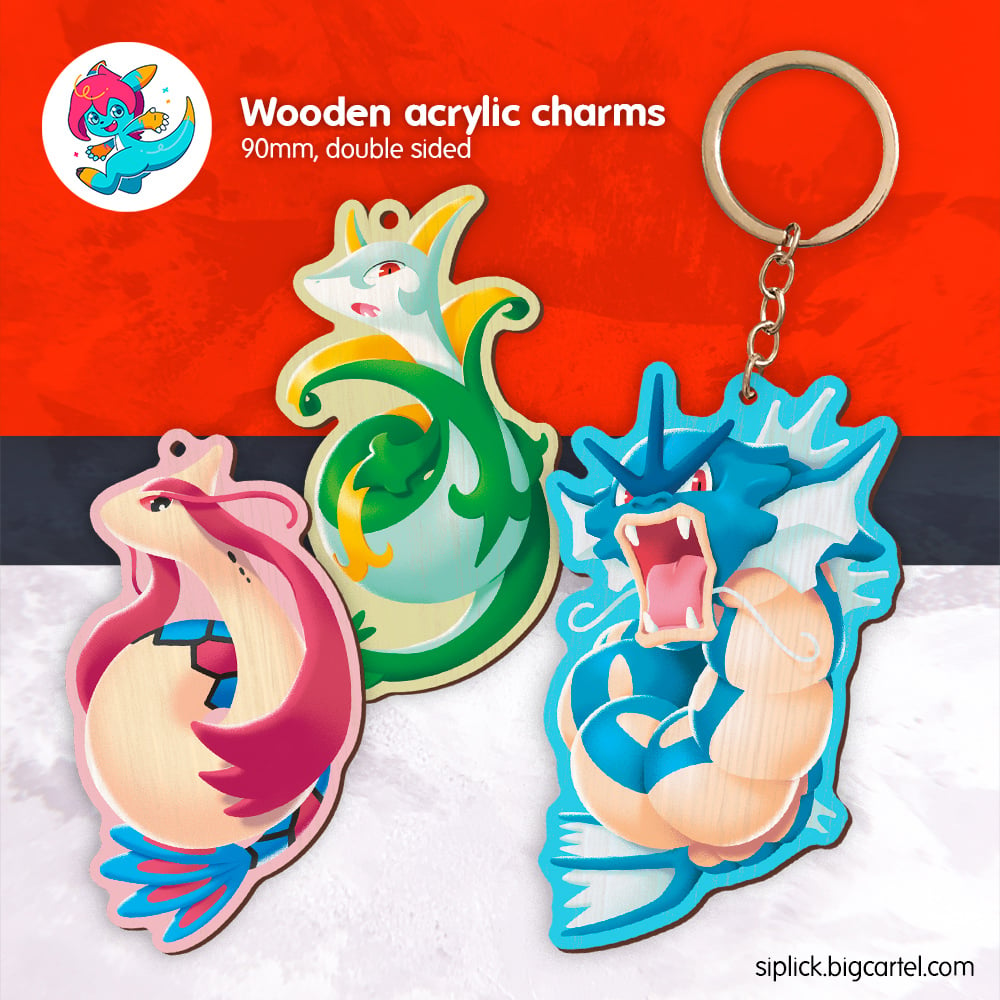 Image of PKMN Wooden Snake Charms