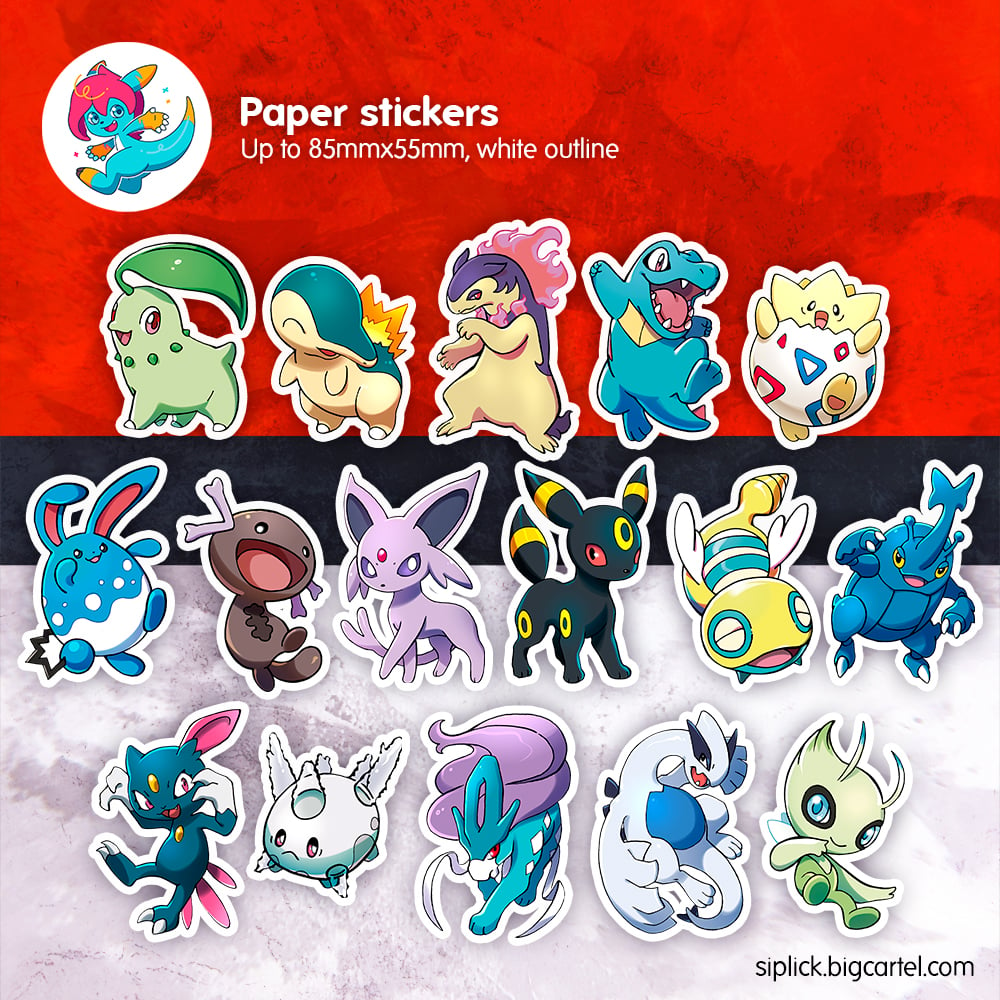 Image of PKMN Gen 2 Stickers