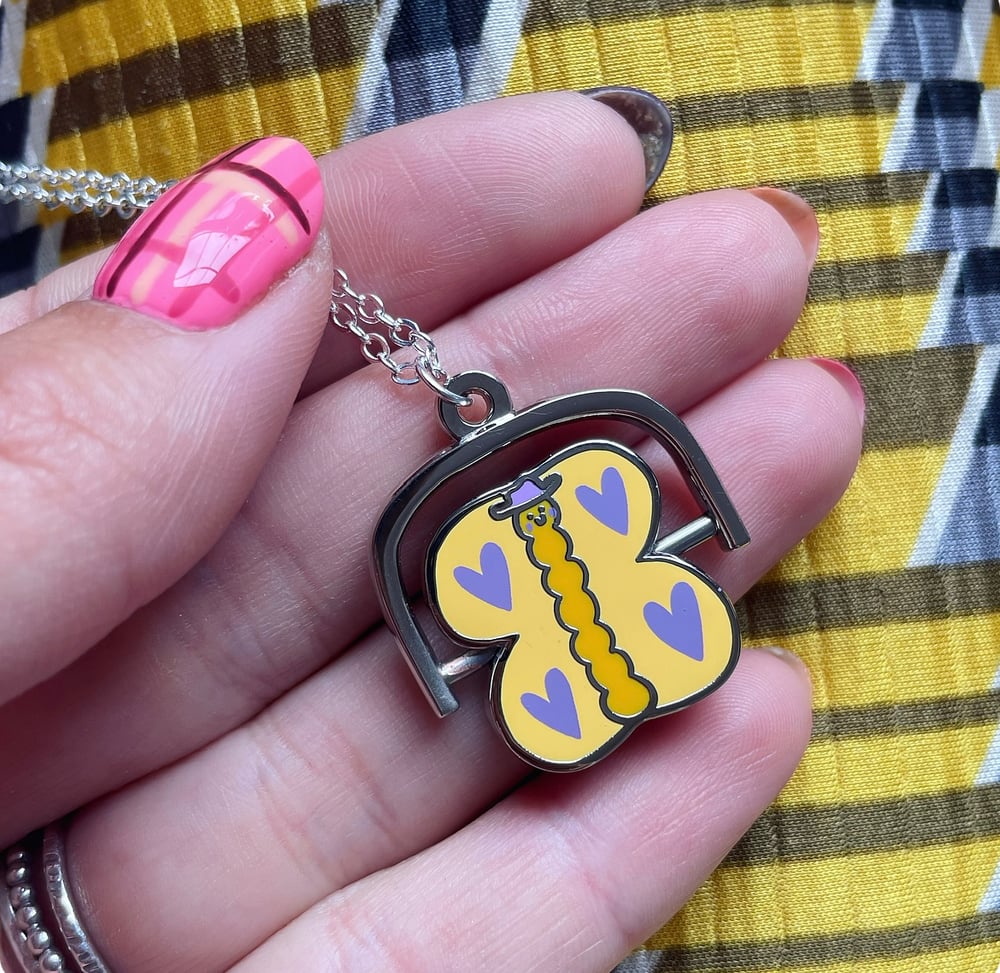 Image of Liz Harry X Ellastrated Metamorphosis Fidget Spinner Necklace