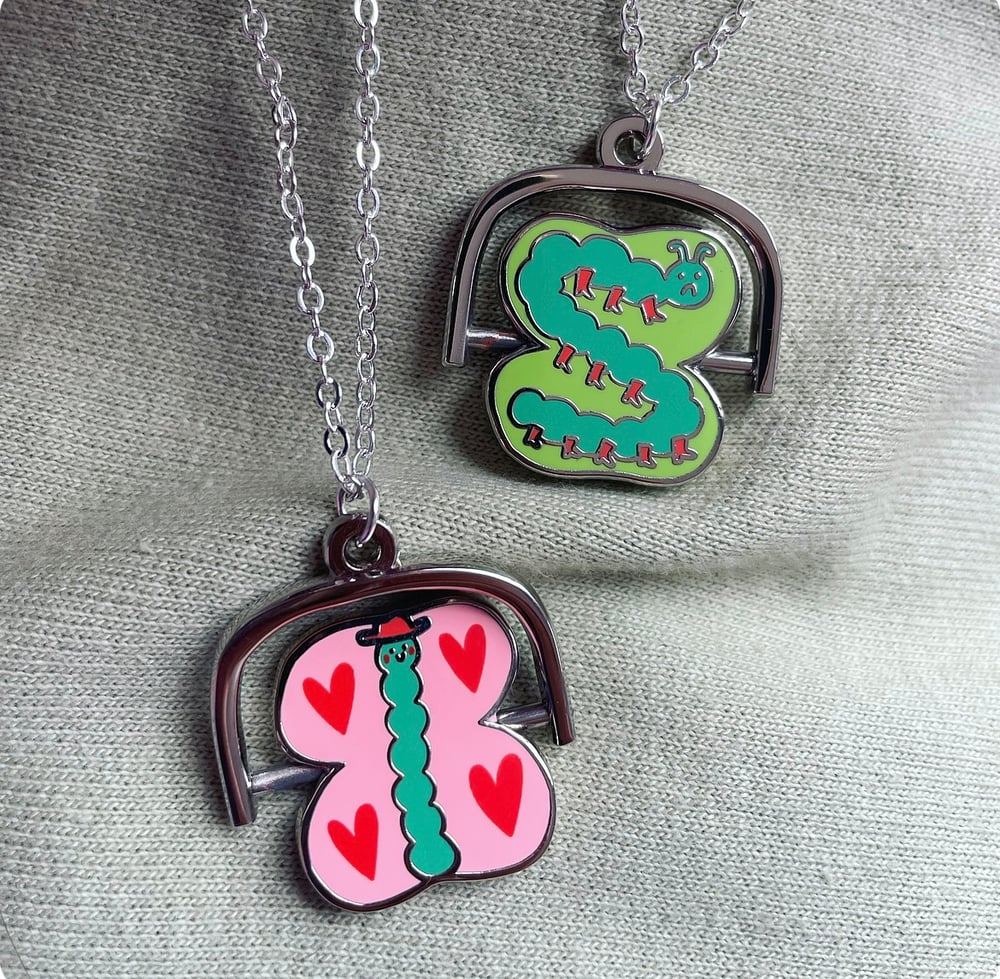 Image of Liz Harry X Ellastrated Metamorphosis Fidget Spinner Necklace