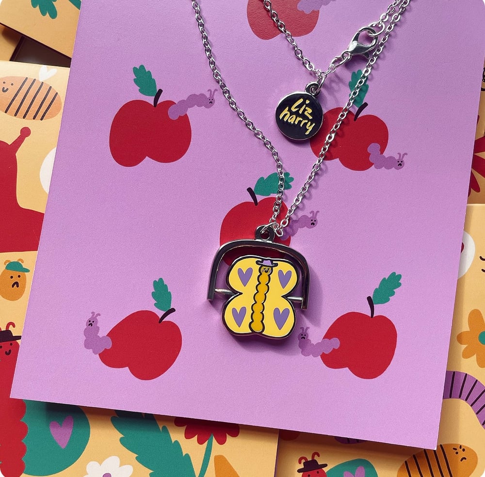 Image of Liz Harry X Ellastrated Metamorphosis Fidget Spinner Necklace