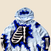 Image 2 of REWORKED CRACKED TRIPLE LAYER 3D PUFF SKELETON HOODIE SIZE