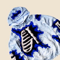 Image 4 of REWORKED CRACKED TRIPLE LAYER 3D PUFF SKELETON HOODIE SIZE