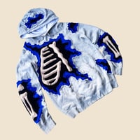 Image 5 of REWORKED CRACKED TRIPLE LAYER 3D PUFF SKELETON HOODIE SIZE