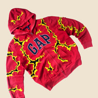 Image 2 of REWORKED RED GAP CRACKY ZIPHOODIE SIZE L