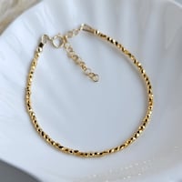 Image 3 of Gold filled faceted bracelet with glass