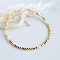 Image 2 of Gold filled faceted bracelet with glass