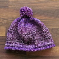 Image 7 of Hand Knitted Alpaca and Merino Baby Beanie