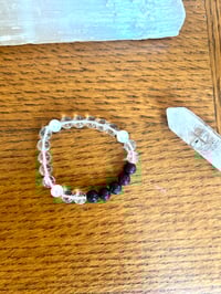 Image 1 of Freshwater Pearl, Clear Quartz, & Basalt
