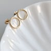 Gold filled open circle stud earrings