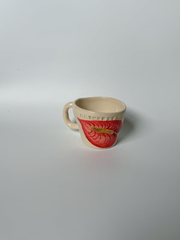 Image of red anthurium mug  