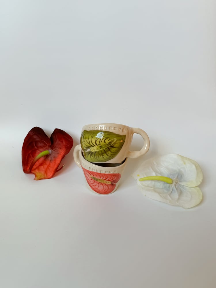 Image of red anthurium mug  